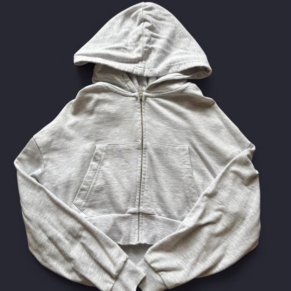 Garage Light Gray Zip-Up Hoodie - Picture 1 of 4
